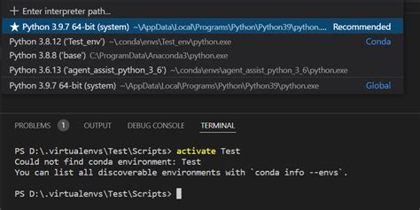 Anaconda Unable To Activate Virtual Environment On Visual Studio Code