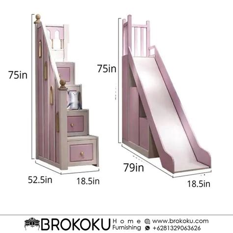Jual Ranjang Tingkat Anak Kastil Wahana Perosotan Bhf 165 Brokoku