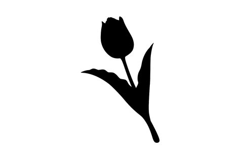 SVG Blumen Tulpe Blume Kostenloses SVG Bild Symbol SVG Silh
