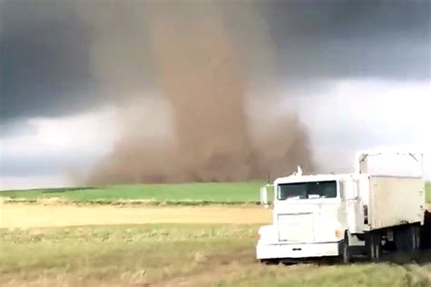 3 Tornadoes Surround Farmer After His Truck Gets Stuck