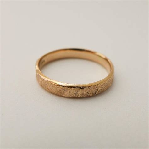 Cost, mila kunis went on etsy in search for one. Rose Gold Wedding Band, Rustic Yellow Gold Ring, Thin Band ...