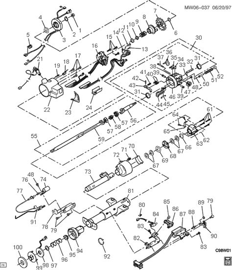 Van sportvan suburban and pickup truck 66 chevy, 1999 chevy lumina 96 chevy lumina repair manual 2007 chevy lumina workshop manual 1991 chevy lumina engine diagram chevy lumina 1999 owners manual brake. exploded view for the 1998 Chevrolet Lumina Tilt | Steering Column Services