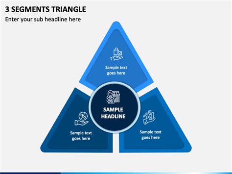 Free 3 Segments Triangle Powerpoint Template Ppt Slides