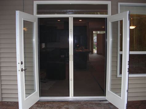 Holland Screens Outward Opening French Doors With Retracting Double