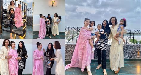 Actress Sidra Batool With Her Daughters And Friends