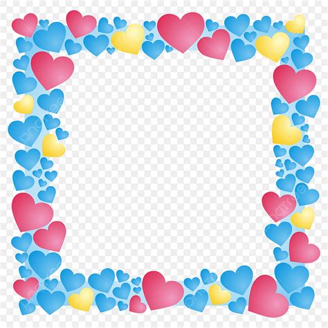 Lovely Heart Shape Png Image Beautiful Love Frame With Colorful Heart