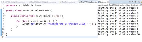Loops In Java It Whistle
