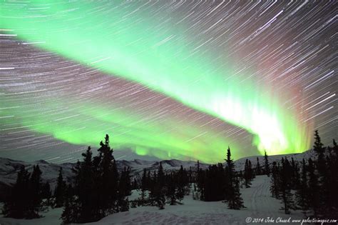Aurora Borealis And Star Trails In Alaska On 03 25 2014 Galactic Images