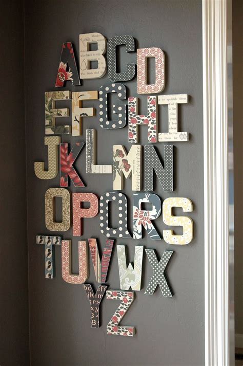 Pin By Centophobe On Wall Art Abc Wall Cardboard Letters Alphabet Wall