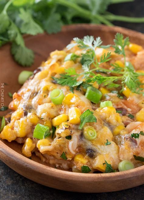 Once it boils, cover the pot, lower the heat, and simmer for 10 minutes. Chicken and Rice Enchilada Casserole - The Chunky Chef
