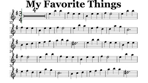 My Favorite Things Flute Violin Sheet Music Backing Track Play Along