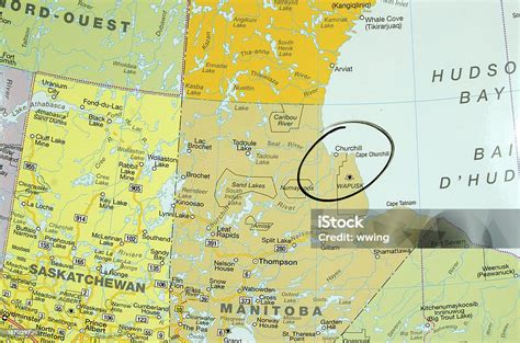 Churchill On The Map Stock Photo Download Image Now Canada
