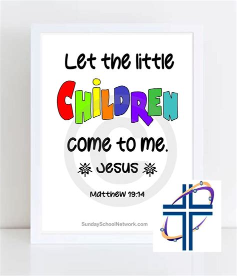Let The Little Children Come To Jesus Printable Poster Kids Etsy