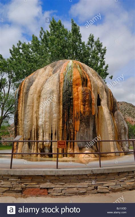 The Tepee Fountain At Hot Springs State Park In Thermopolis In Wyoming