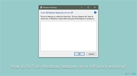 How To Fix Turn Windows Features On Or Off Is Not Working