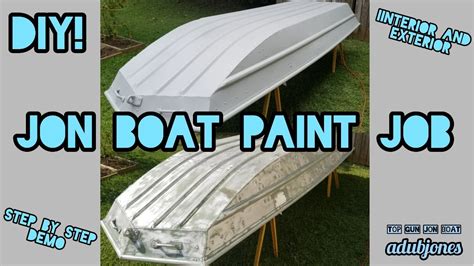 Diy Jon Boat Paint Job Interior And Exterior Youtube