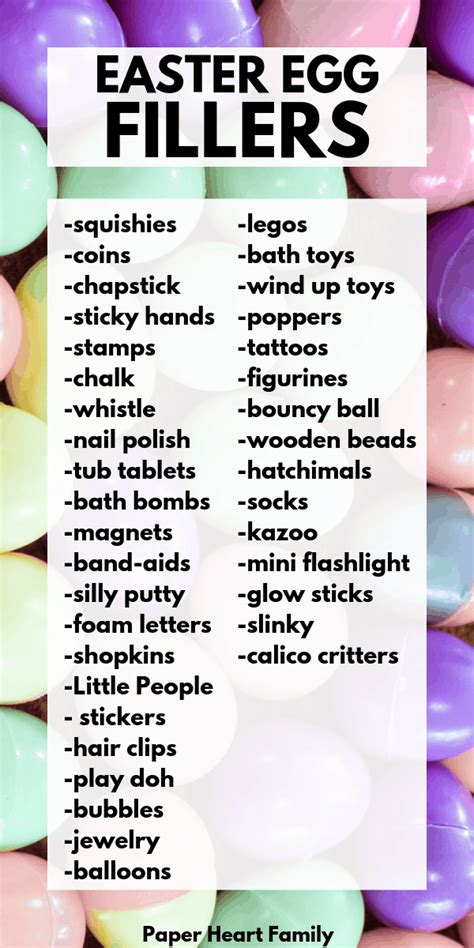 75 Easter Egg Fillers For Toddlers Non Candy Ideas