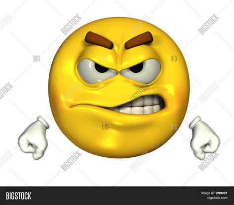 Angry Emoticon Image Photo Bigstock