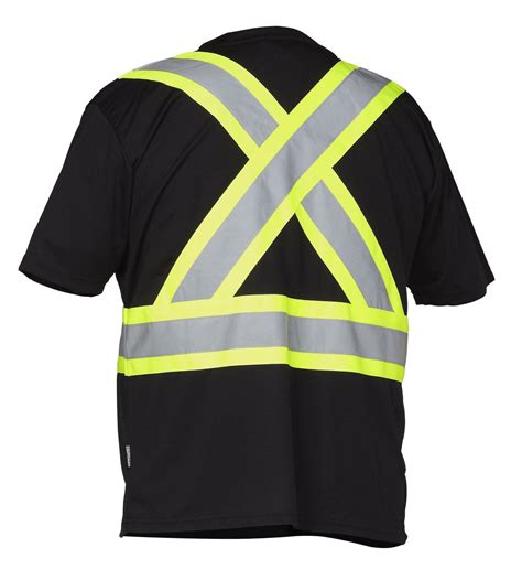High Visibility V Neck Short Sleeve Safety Tee Shirt Universel Safety