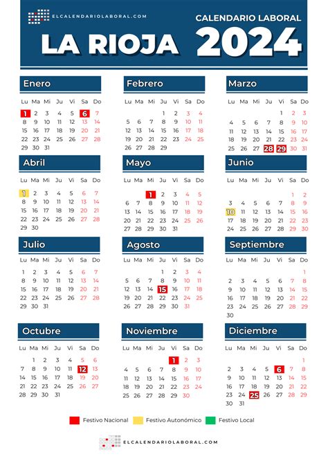 Calendario Laboral De La Rioja Todos Los Festivos De 2024