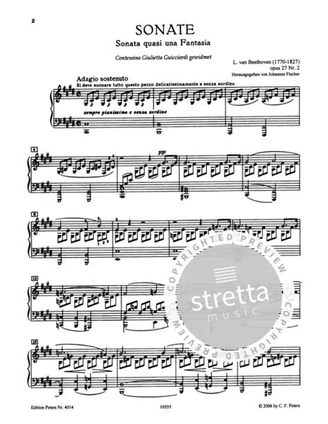Piano Sonata No 14 In C Sharp Minor Op 272 Van Ludwig Van Beethoven