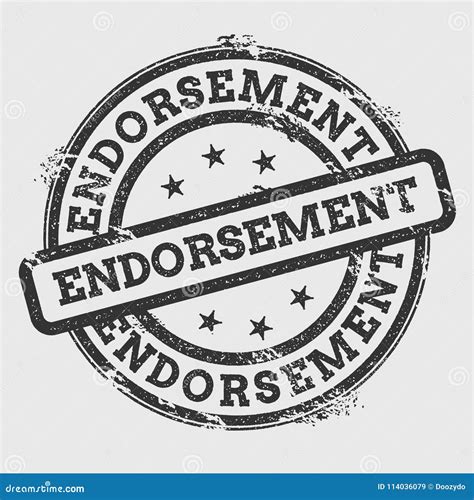 Endorsement Rubber Stamp Isolated On White Stock Vector Illustration