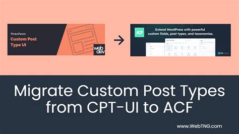 Migrate Custom Post Types From Cpt Ui To Acf Youtube