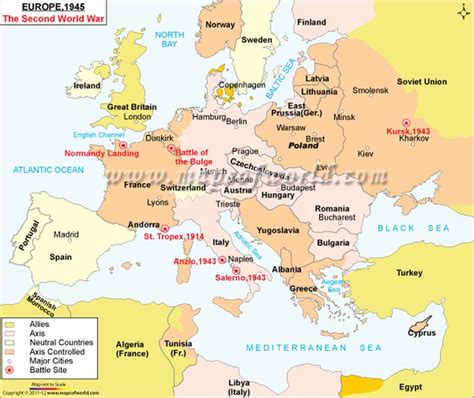 WW Map Of Europe Explore Europe During World War