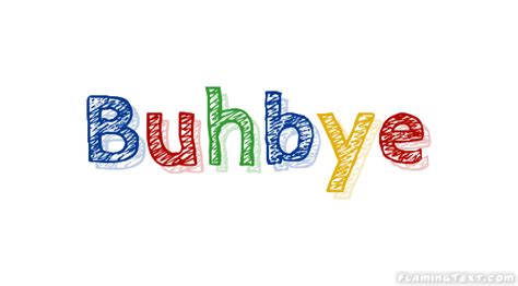 Buhbye Лого Бесплатный инструмент для дизайна имени от Flaming Text