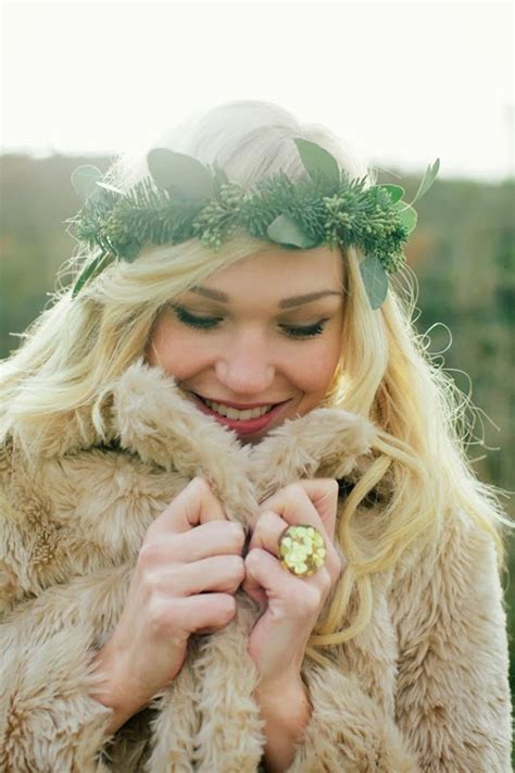 11 Beautiful Winter Flower Crowns For Your Wedding Brit Co