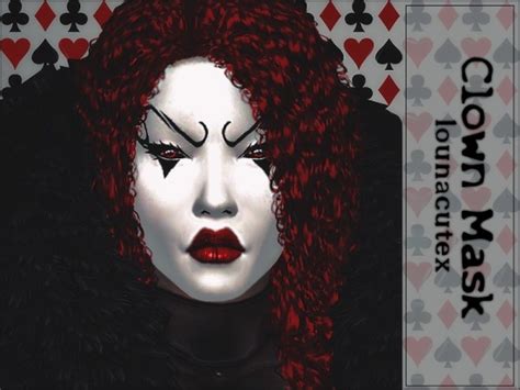 The Sims Resource Horror Clown Mask Tattoo Lounacutex