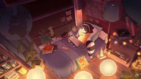 Use images for your pc, laptop or phone. Chillhop Lofi Racoon - PS4Wallpapers.com