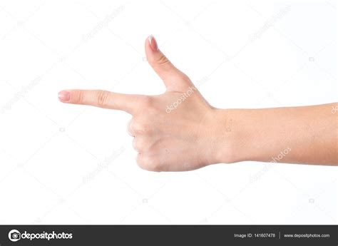 Female Hand Showing The Gesture With Index Finger And
