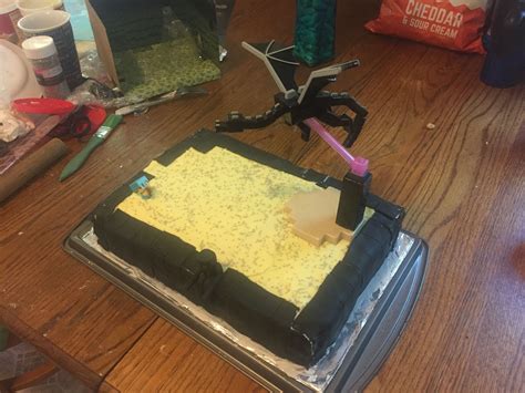 Pin By Laura Mcgowan On Minecraft Ender Dragon Cake Dragon Cake Cake Desserts