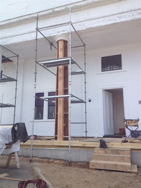 Structural Post Inside Hollow Column Preservation Timber Framing