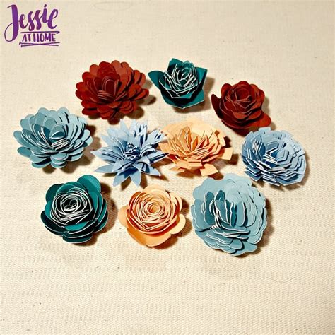 Easy Cricut Flowers Rolled Paper Flowers Tutorial Jessie At Home