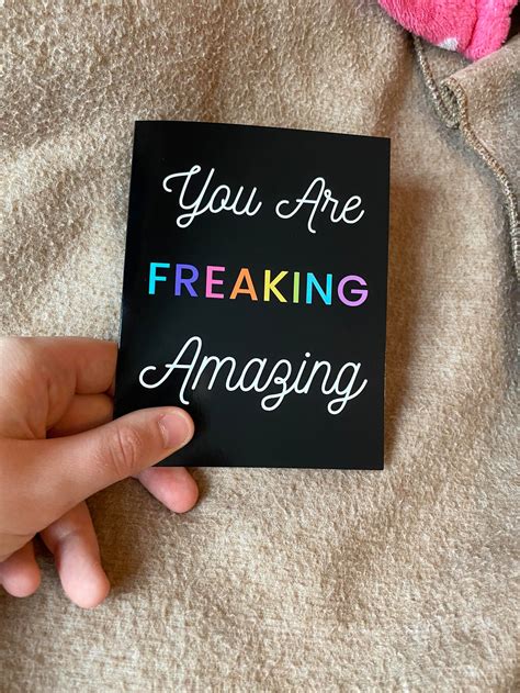 You Are Freaking Amazing Card Blank Inside Glossy 4 X Etsy