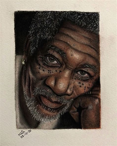 Morgan Freeman Pencil Portrait Freeman Pencil Drawings