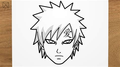 How To Draw Gaara Naruto Step By Step Easy Youtube