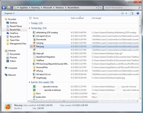 Recent File List In Windows 1