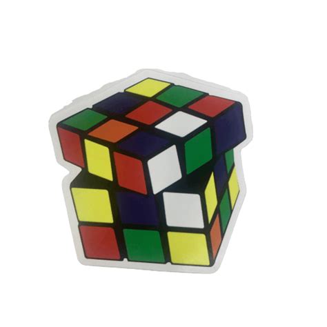 Melting Rubiks Cube Vinyl Sticker Coolersbyu