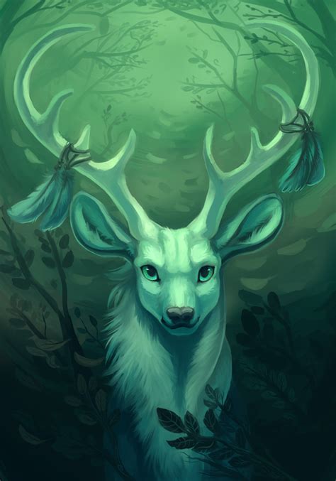 Voiceofnature Mythical Creatures Art Deer Art Animal Art