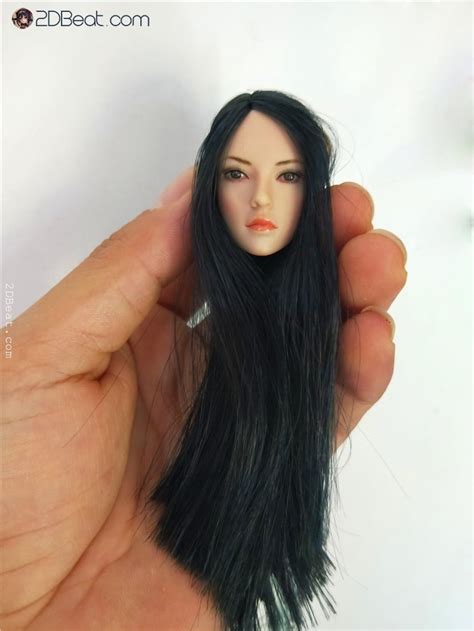 SUPER DUCK Asian Black Long Hair SDH C Head Sculpt Fit PH HT