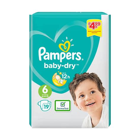 Buy Pampers Baby Dry Size 6 Extra Large 19 Nappies Chemist Direct