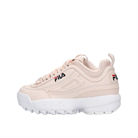 FILA Disruptor Kids Zapatillas de niña Rosa en Piel Rosa 1010567.71Y