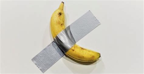 Man Eats Banana Artwork Taped To Gallery Wall That Was To Sell For