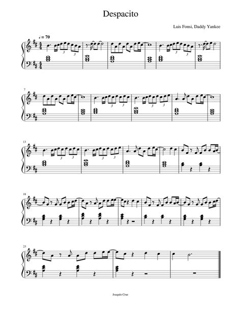 Warum müssen noten immer etwas kosten. Despacito Sheet music for Piano | Download free in PDF or ...
