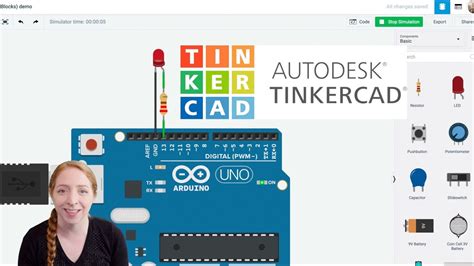 Blink An Led With Arduino In Tinkercad Youtube
