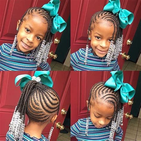 Modern african men and women often love sporting braids that show off their rich black curls. 2020 Braided Hairstyles for Black Kids - Naija's Daily #blackbraidedhairstyles (mit Bildern ...