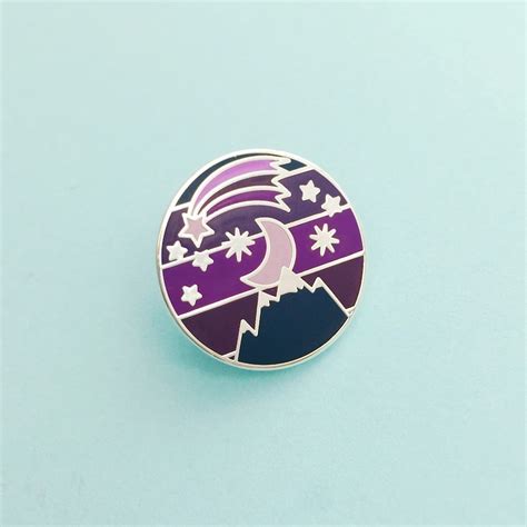 Night Sky Enamel Pin Badge Ombre Pin Purple Lapel Pin Etsy